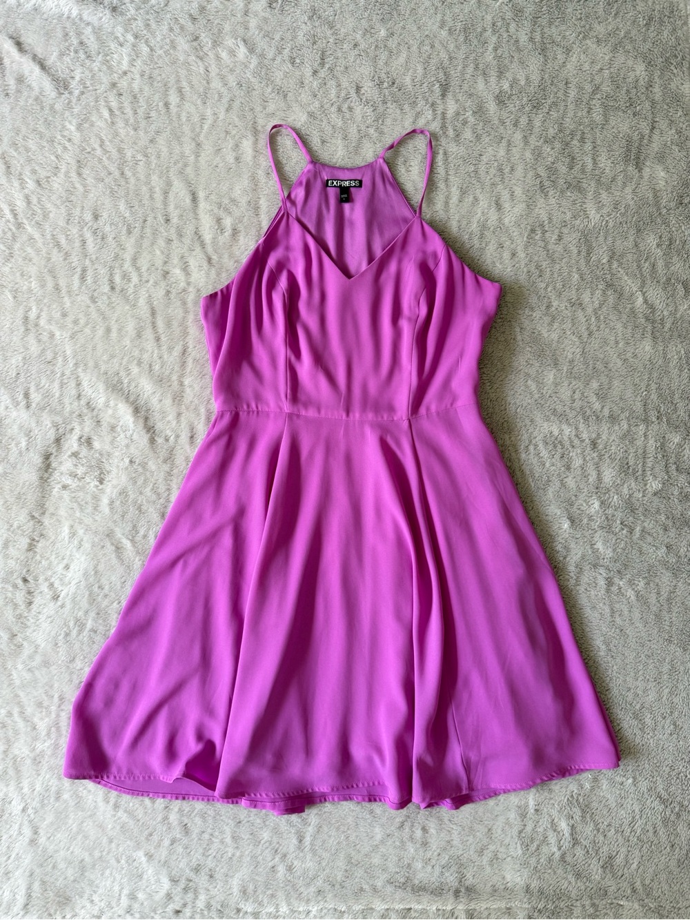 Express Magenta Spaghetti Strap A-Line Dress